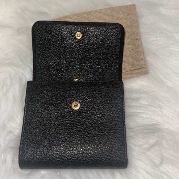 Gucci Leather & Suede Bamboo Wallet vintage black - Picture 7 of 12